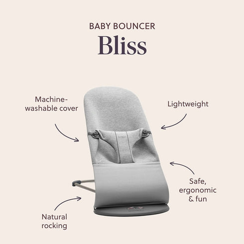 BabyBjörn Baby Bouncers BLISS Woven, Classic Quilt, Anthracite