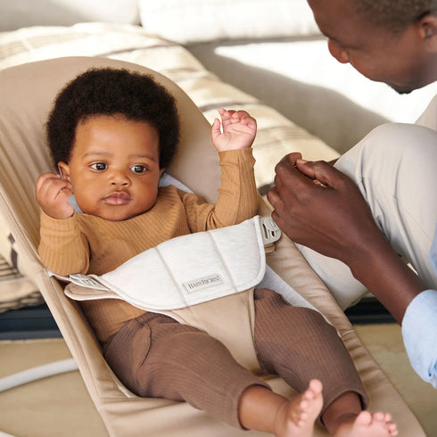 BabyBjörn Baby Bouncers Balance Soft- Woven/ Jersey, Beige/Grey