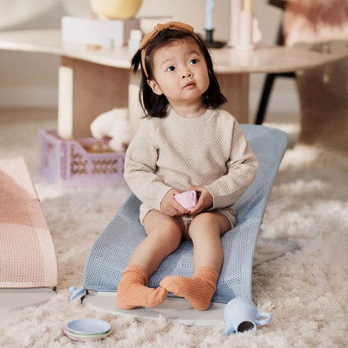 BabyBjörn Baby Bouncers Balance Soft- 3D Mesh, Sky Blue/White