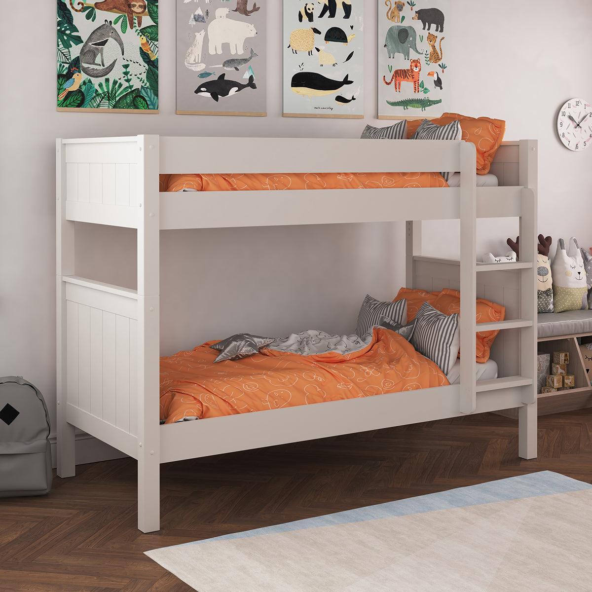 New Classic Bunk Bed Frame Only White