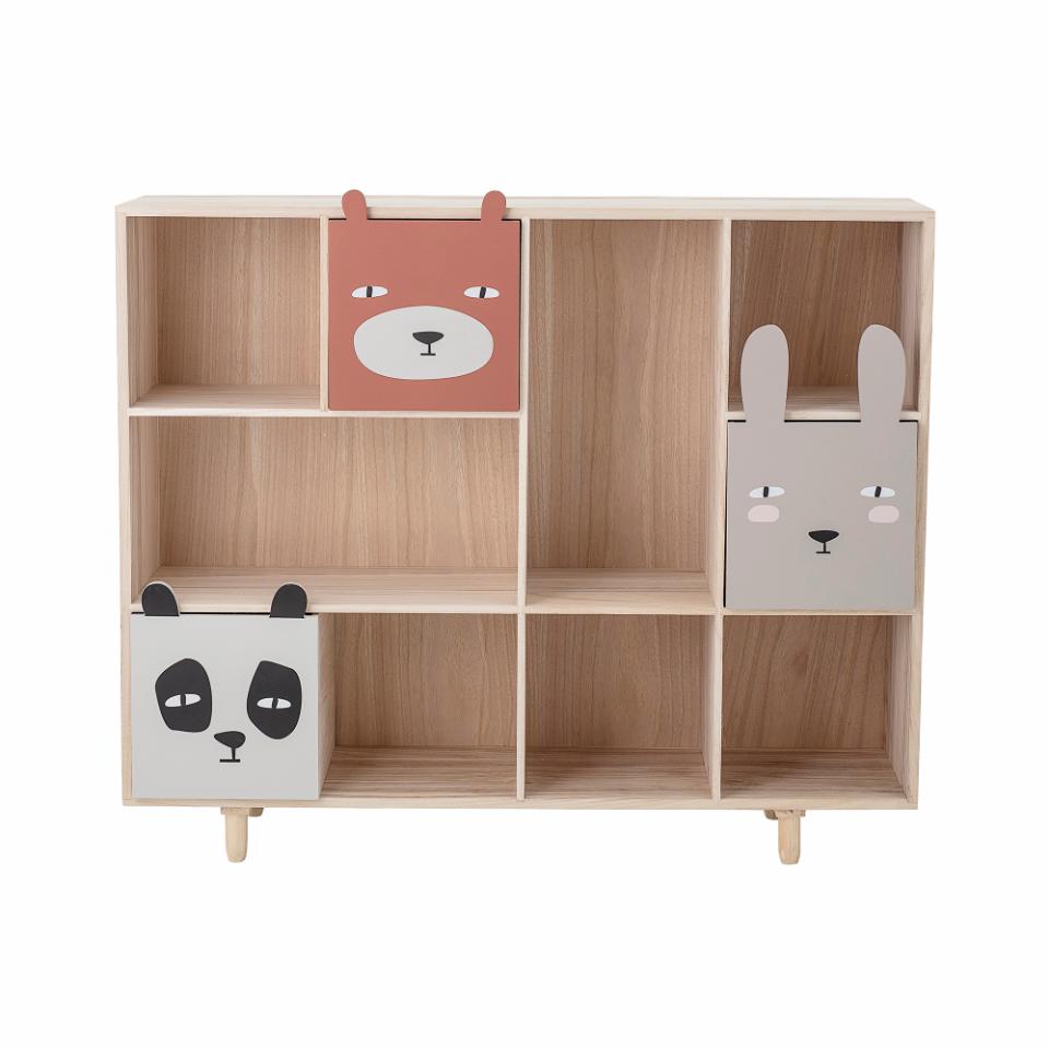 Bloomingville Bookcase with Drawers Paulownia (Wide) - Nature
