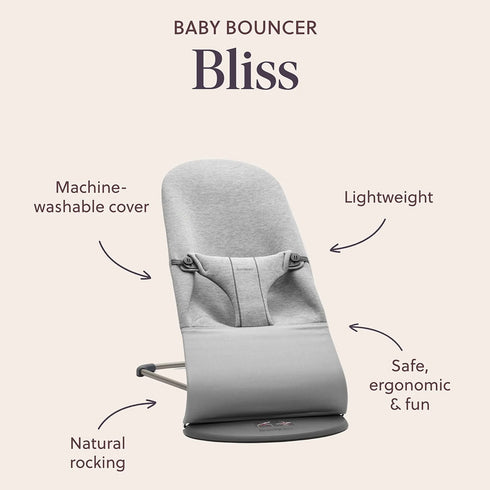 BabyBjörn Baby Bouncers BLISS Woven, Classic Quilt, Dark Green