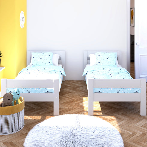 Compact Bunk Bed With Trundle Drawer White