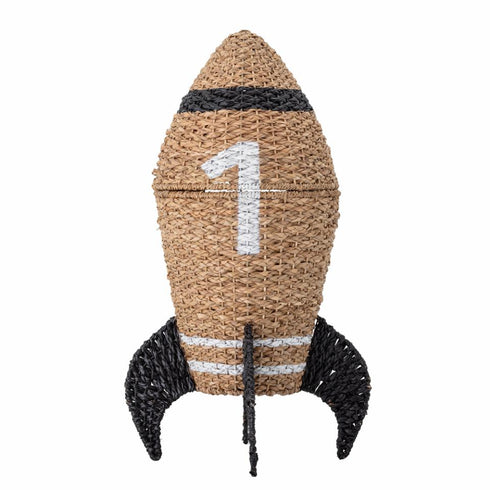 Bloomingville Cosmina Basket with Lid Seagrass Nature