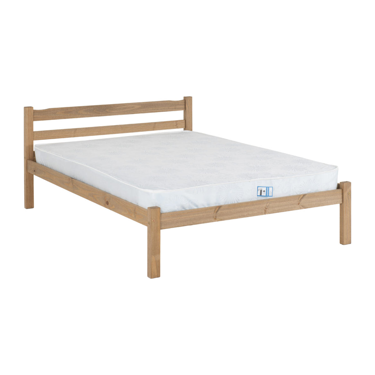 Panama 4FT6 Bed - Natural Wax