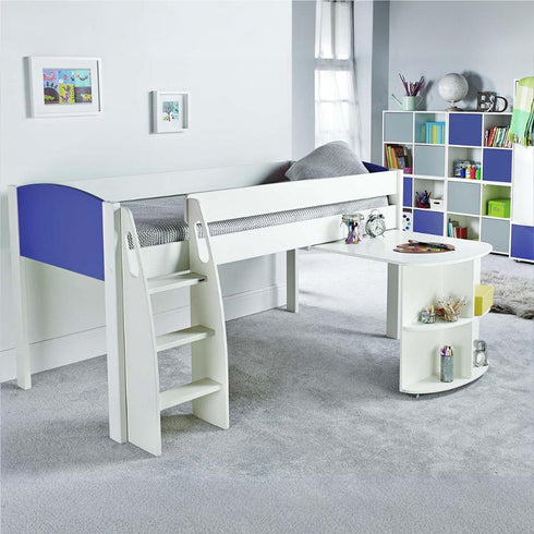 Stompa UNOS Midsleeper Blue + Pull Out Desk