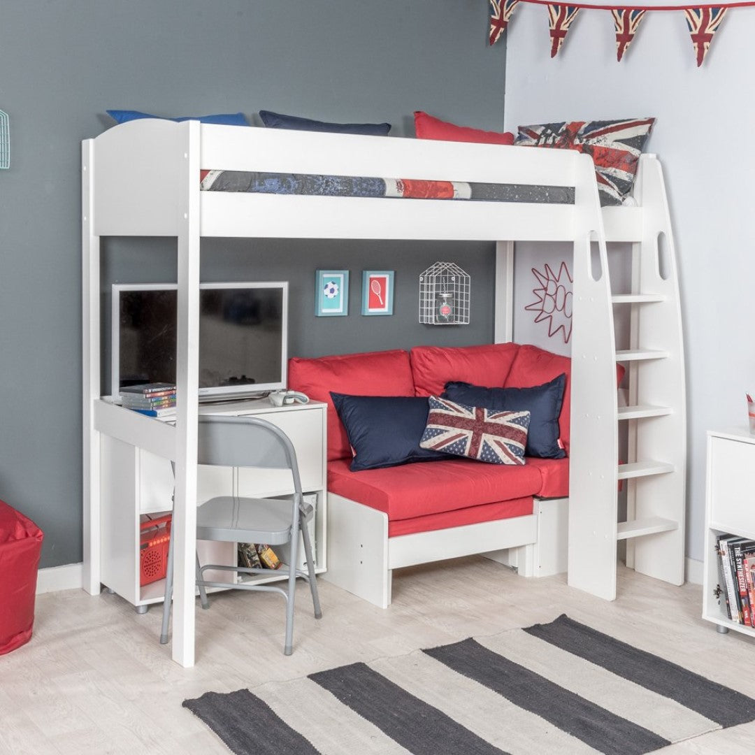 Highsleeper, Sofa, Cube Sofa Red Choose Door Colour (1 Pair)