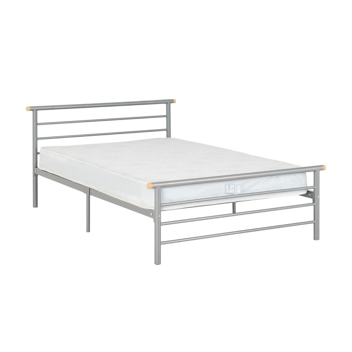 Orion 4FT6 Bed - Silver
