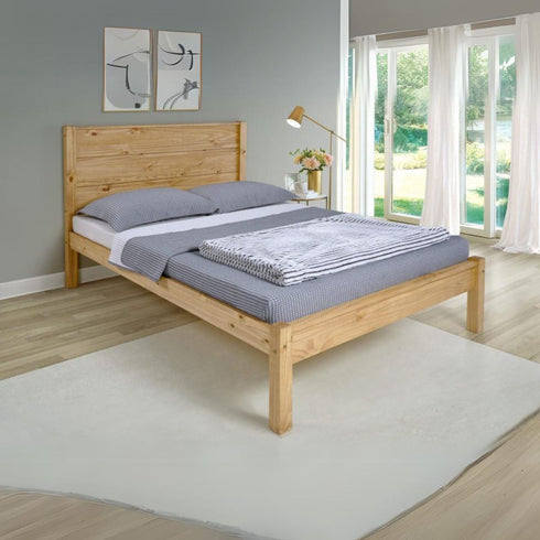 Barton 4FT6 Bed - Waxed Pine