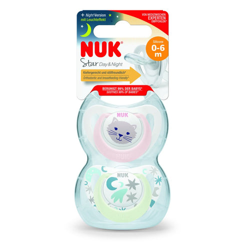 NUK Star Day Night Soother 0-6 Months