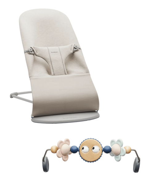 BabyBjörn Bouncer and Toy Bundle - Light Beige