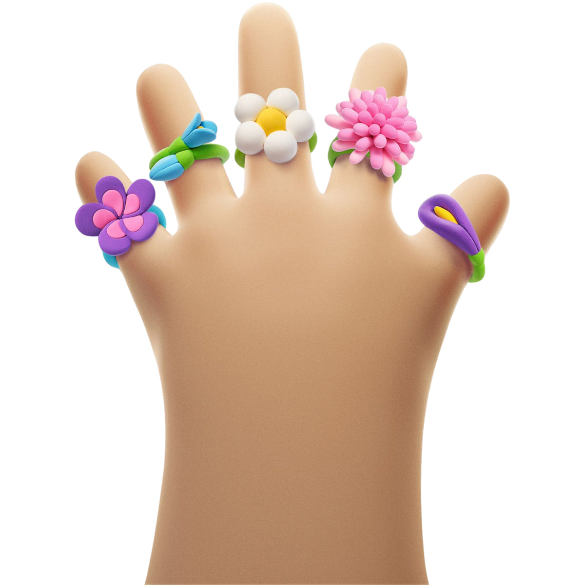 Hey Clay Bijou Flower Rings 5 Cans