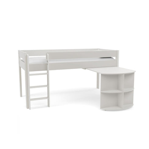 Uno White Midsleeper With Pull Out Desk
