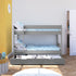 Compact Bunk Bed With Trundle Drawer Grey