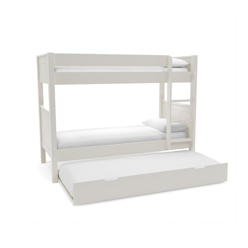New Classic Bunk Bed With Open Trundle White