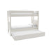 New Classic Bunk Bed With Open Trundle White
