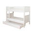 New Classic Bunk Bed With Trundle Drawer And Trundle Mattress White