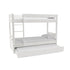 Uno White Bunk Bed With Trundle Drawer