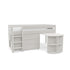 Uno White Midsleeper With Pull Out Desk And 3 Drawer Chest And Cube Unit