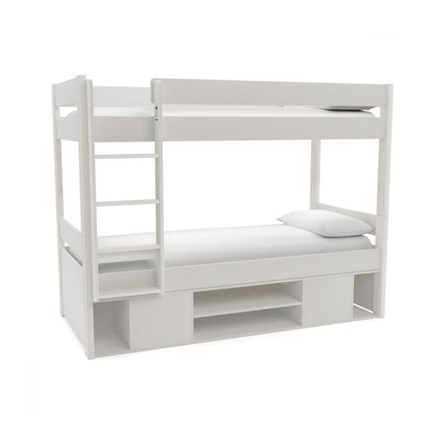 Uno White Bunk Bed With Under Bed Storage