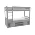 Uno Grey Bunk Bed With Under Bed Storage