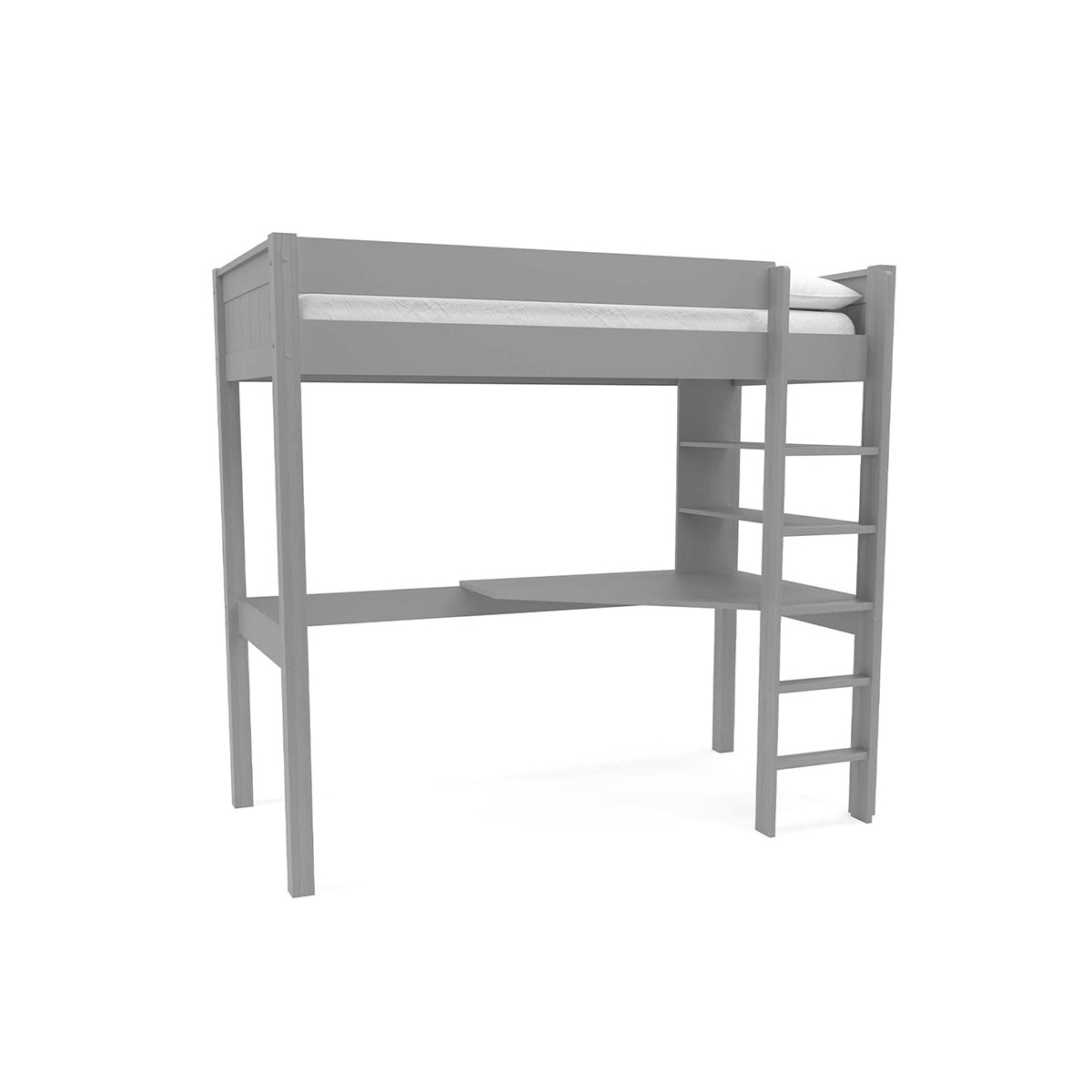 New Classic Highsleeper With Integrated Desk And Shelving Grey