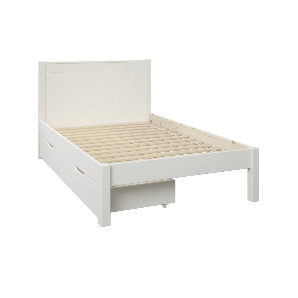 Classic White Low End Small Double With A Pair Of Drawers 120x190cm