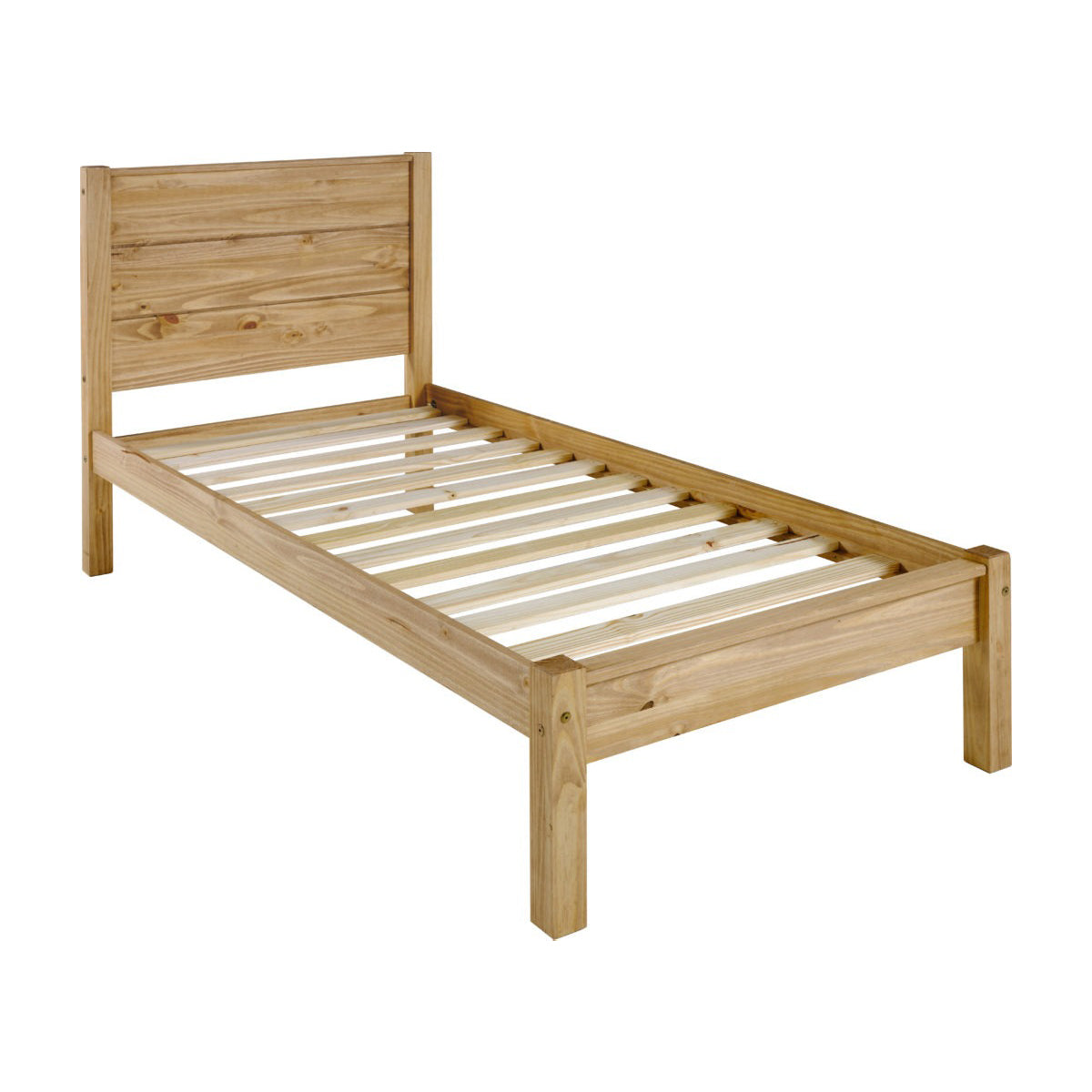 Barton 3FT Bed - Waxed Pine
