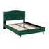 Freya 4FT6 Bed - Green Velvet Fabric