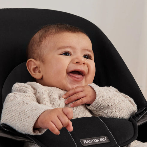 BabyBjörn Baby Bouncers Balance Soft- Cotton, Black/Dark Grey