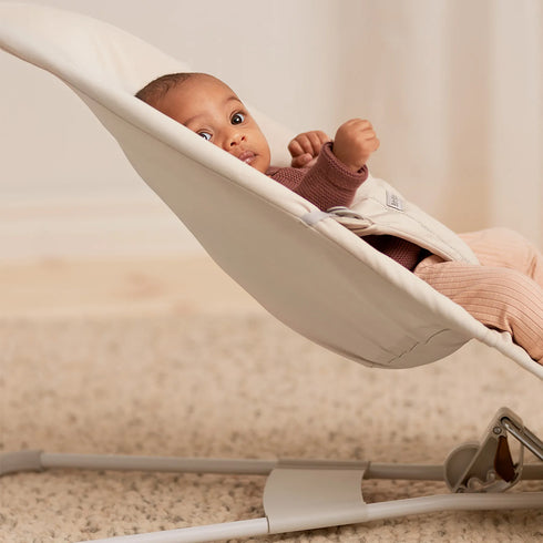 BabyBjörn Baby Bouncers Balance Soft- Woven/Jersey Tri Fabric, Light Beige