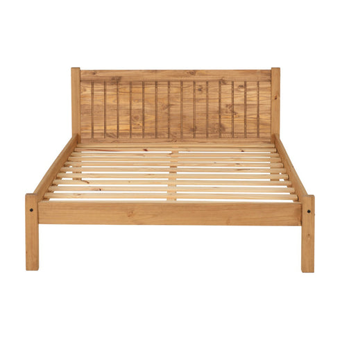 Maya 4FT Bed - Distressed Waxed Pine
