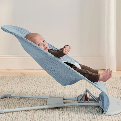 BabyBjörn Baby Bouncers Balance Soft- 3D Mesh, Sky Blue/White