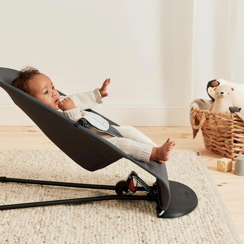 BabyBjörn Baby Bouncers Balance Soft- Woven/ Jersey, Dark Grey/Grey