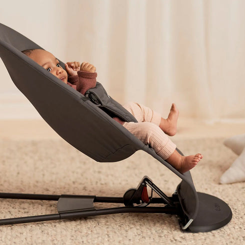 BabyBjörn Baby Bouncers Balance Soft- Woven/Jersey Tri Fabric, Dark Grey