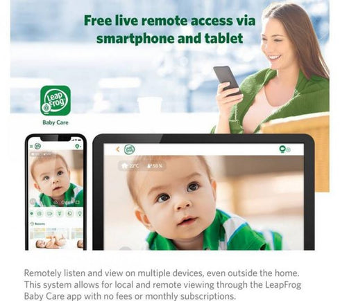 Leapfrog LF815HD Remote Access Smart Video Baby Monitor with 5" HD Parent Viewer