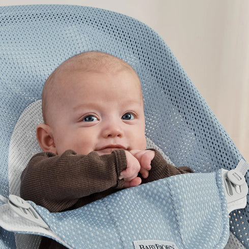 BabyBjörn Baby Bouncers Balance Soft- 3D Mesh, Sky Blue/White