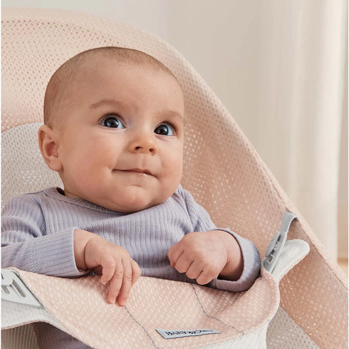 BabyBjörn Baby Bouncers Balance Soft- 3D Mesh, Pearly Pink/White
