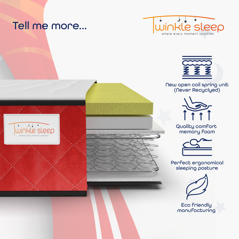 Twinkle Sleep Red Kids Mattress