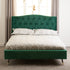 Freya 4FT6 Bed - Green Velvet Fabric