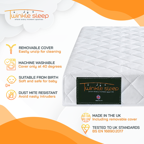 Twinkle Sleep Cot Mattress 140 x 70 x 10 cm