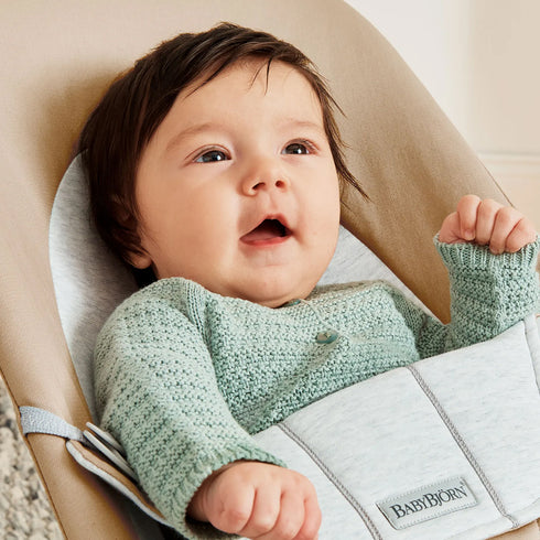 BabyBjörn Baby Bouncers Balance Soft- Woven/ Jersey, Beige/Grey