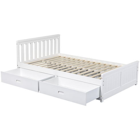Timeless White Kids Storage 4 Drawer Bed