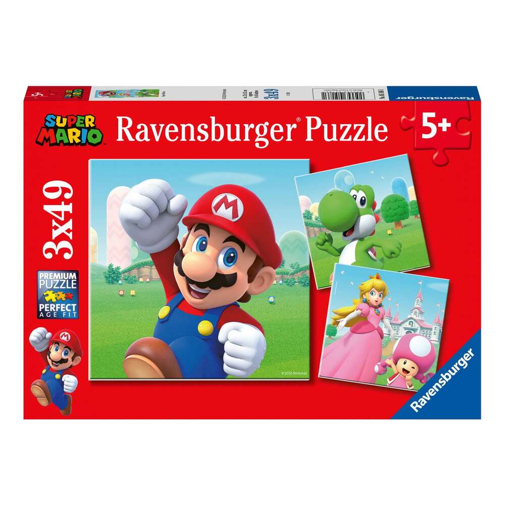 Super Mario 3x 49 Piece Jigsaw Puzzle
