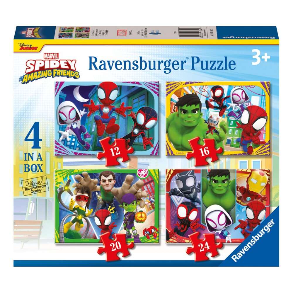 Spidey and His Amazing Friends 4 in a Box Jigsaw Puzzle