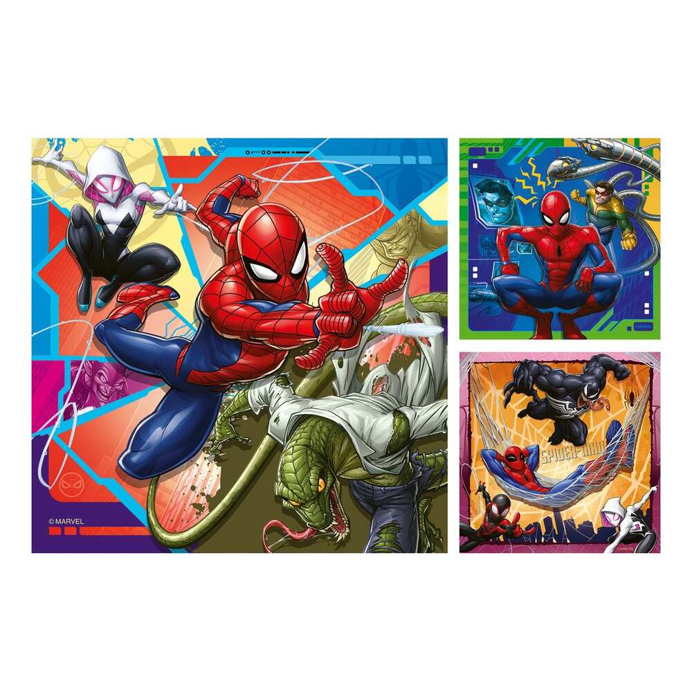 Spiderman 3x49 Piece Jigsaw Puzzles