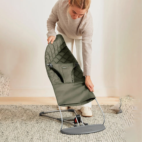 BabyBjörn Baby Bouncers BLISS Woven, Classic Quilt, Dark Green