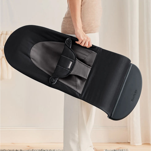 BabyBjörn Baby Bouncers Balance Soft- Cotton, Black/Dark Grey