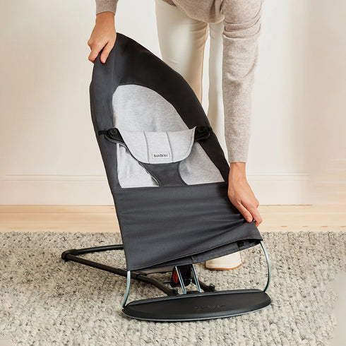 BabyBjörn Baby Bouncers Balance Soft- Woven/ Jersey, Dark Grey/Grey