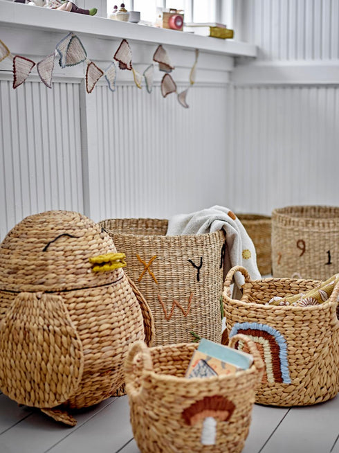 Bloomingville Pingo Basket with Lid Water Hyacinth Nature